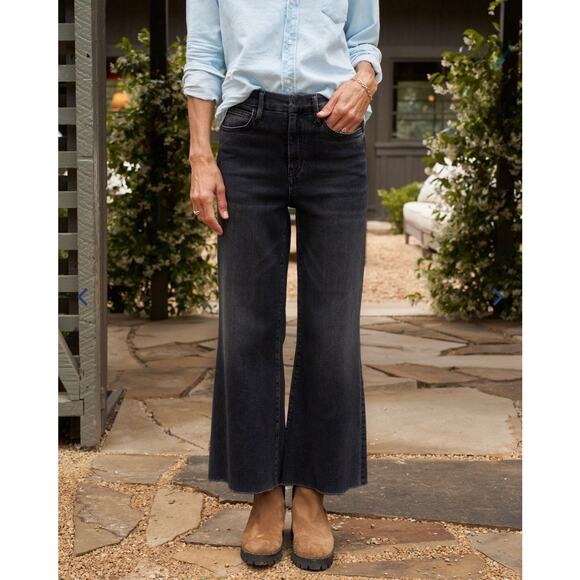 Frank & Eileen Denim - Frank & Eileen Galway Gaucho Jean Washed Black Women's Size 29